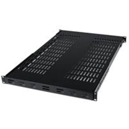 Dynamicfunction 1U Adjustable Fixed Depth Server Rack Cabinet Shelf - Black DY3322994